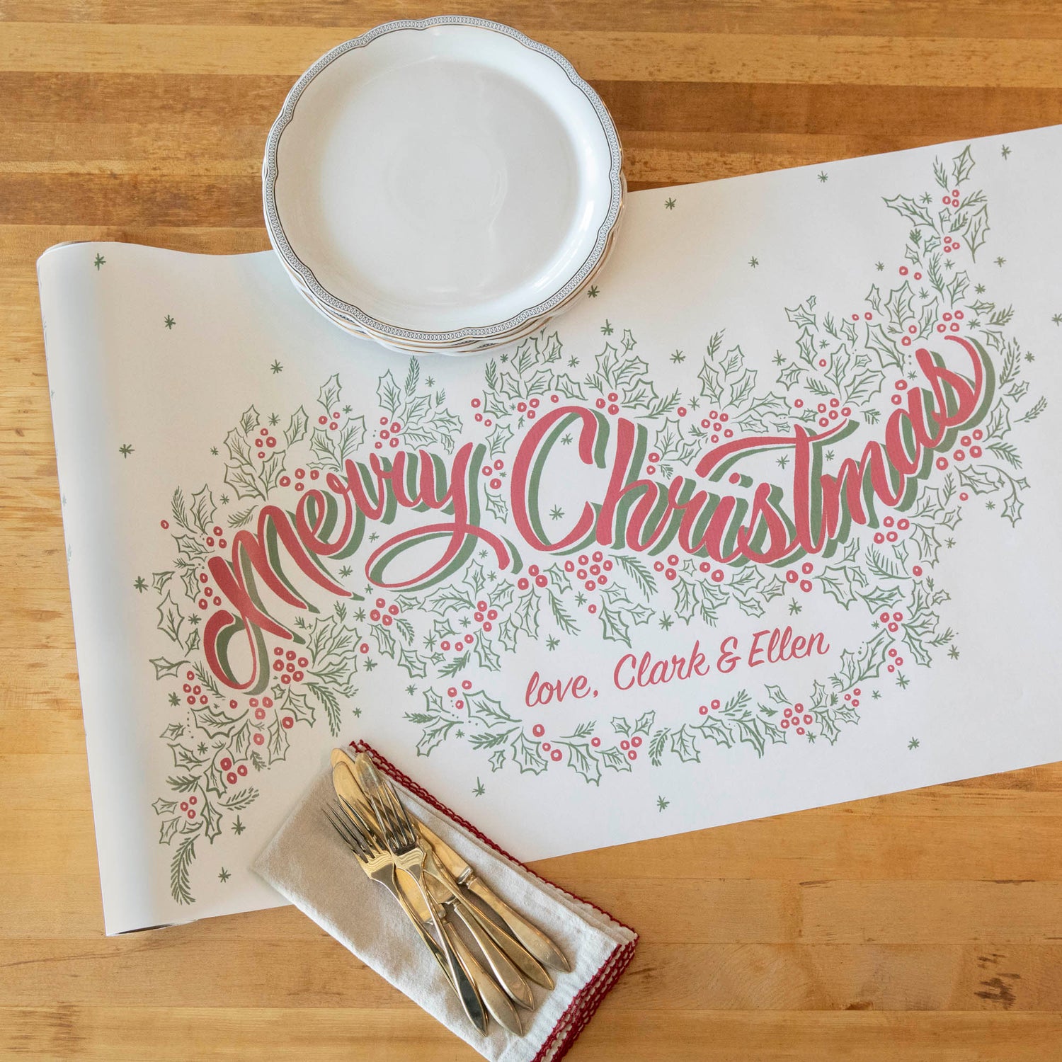 Merry Christmas Personalized Runner