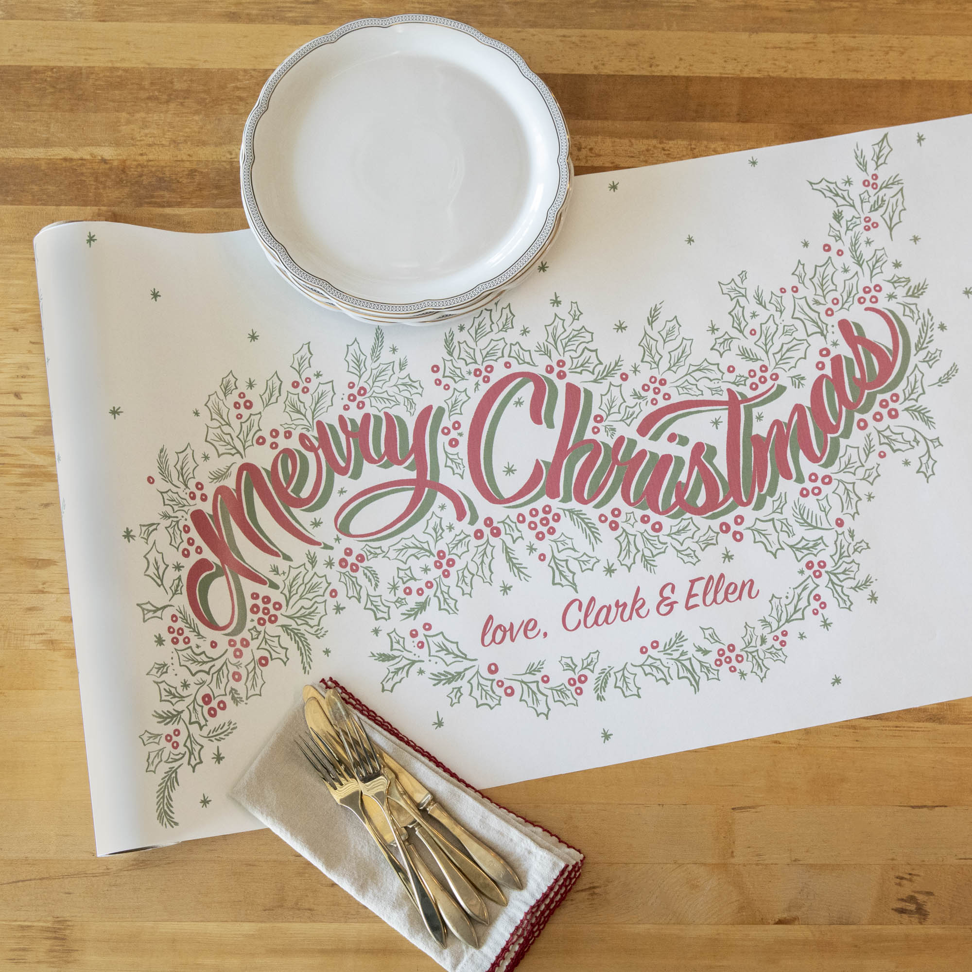 Merry Christmas Personalized Runner