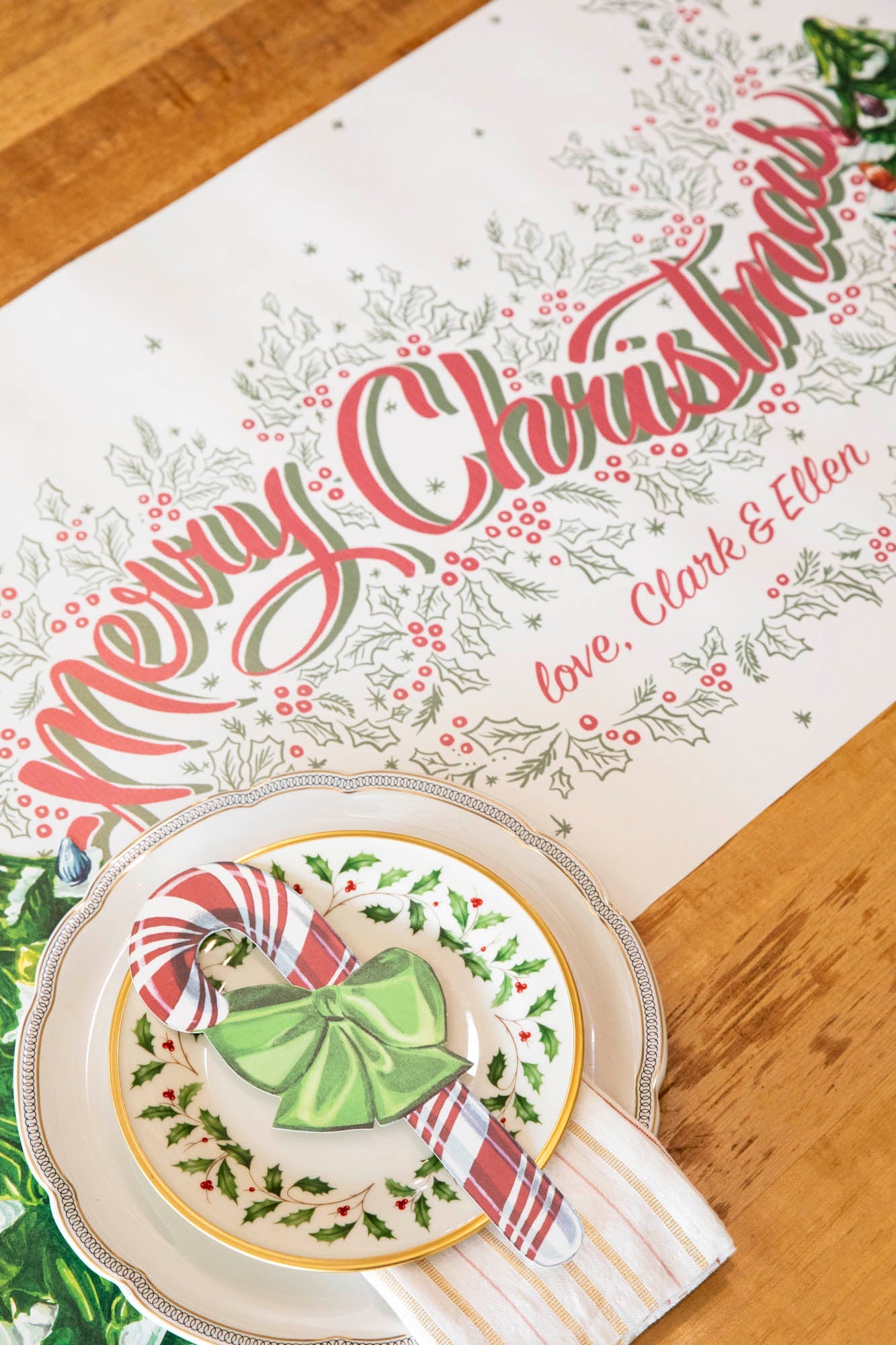 Merry Christmas Personalized Runner
