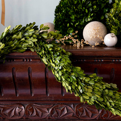 Preserved Boxwood Country Manor Garland