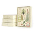 A stack of Cavallini Papers & Co. Ferns Notecards Set of 8 with vintage botanical designs against a white background.