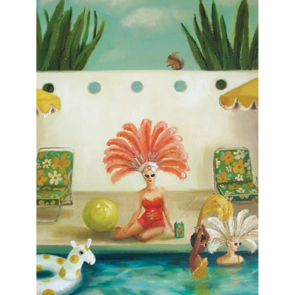 Sentence with replaced product: A Poolside Puzzle of artist Janet Hill&