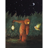 A painting by Elizabeth Foster of a bear with a lantern in the forest was inspired by the Oh Hey, There You Are Card from Hester & Cook.