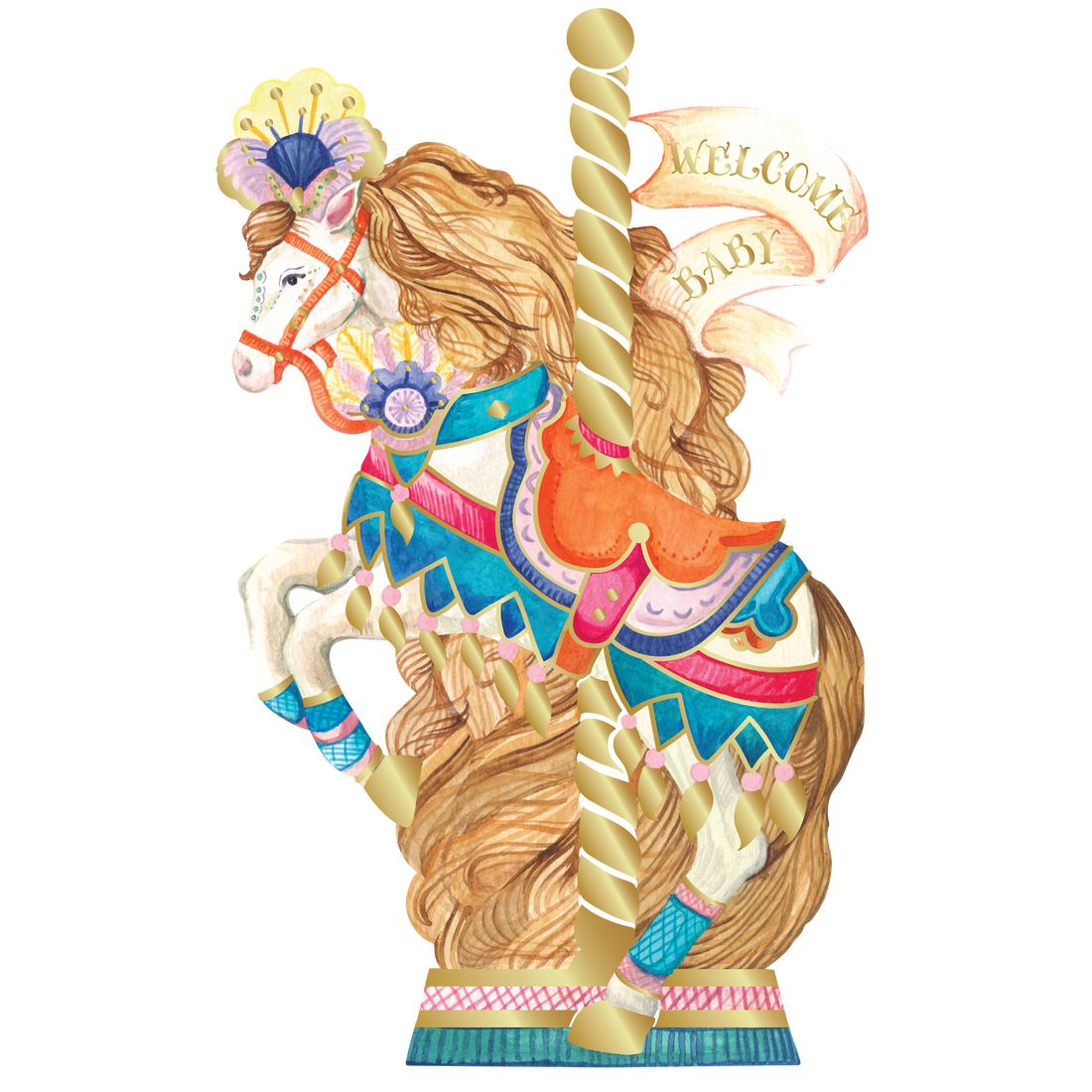 Welcome Baby Carousel Grand Flat Note