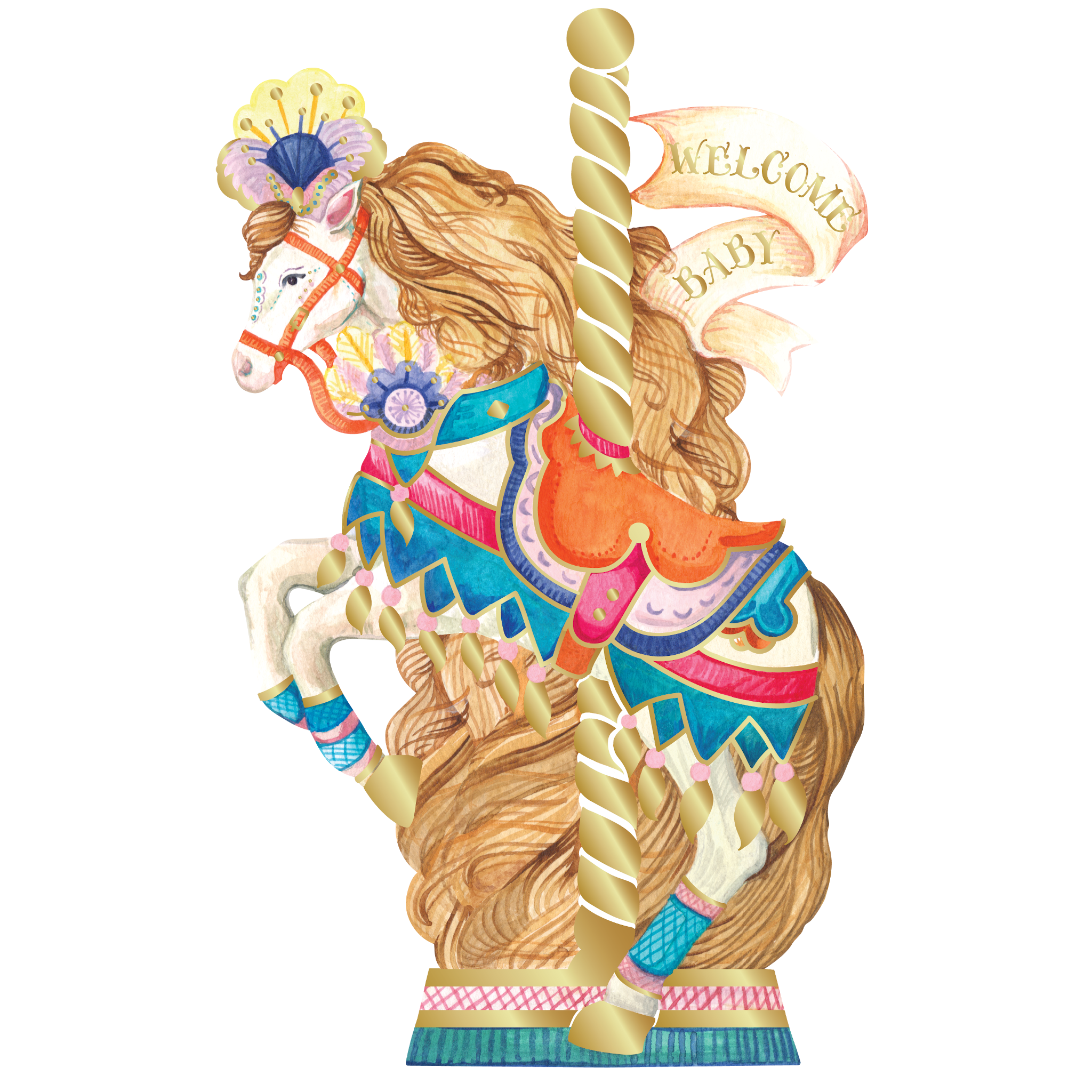 Welcome Baby Carousel Grand Flat Note