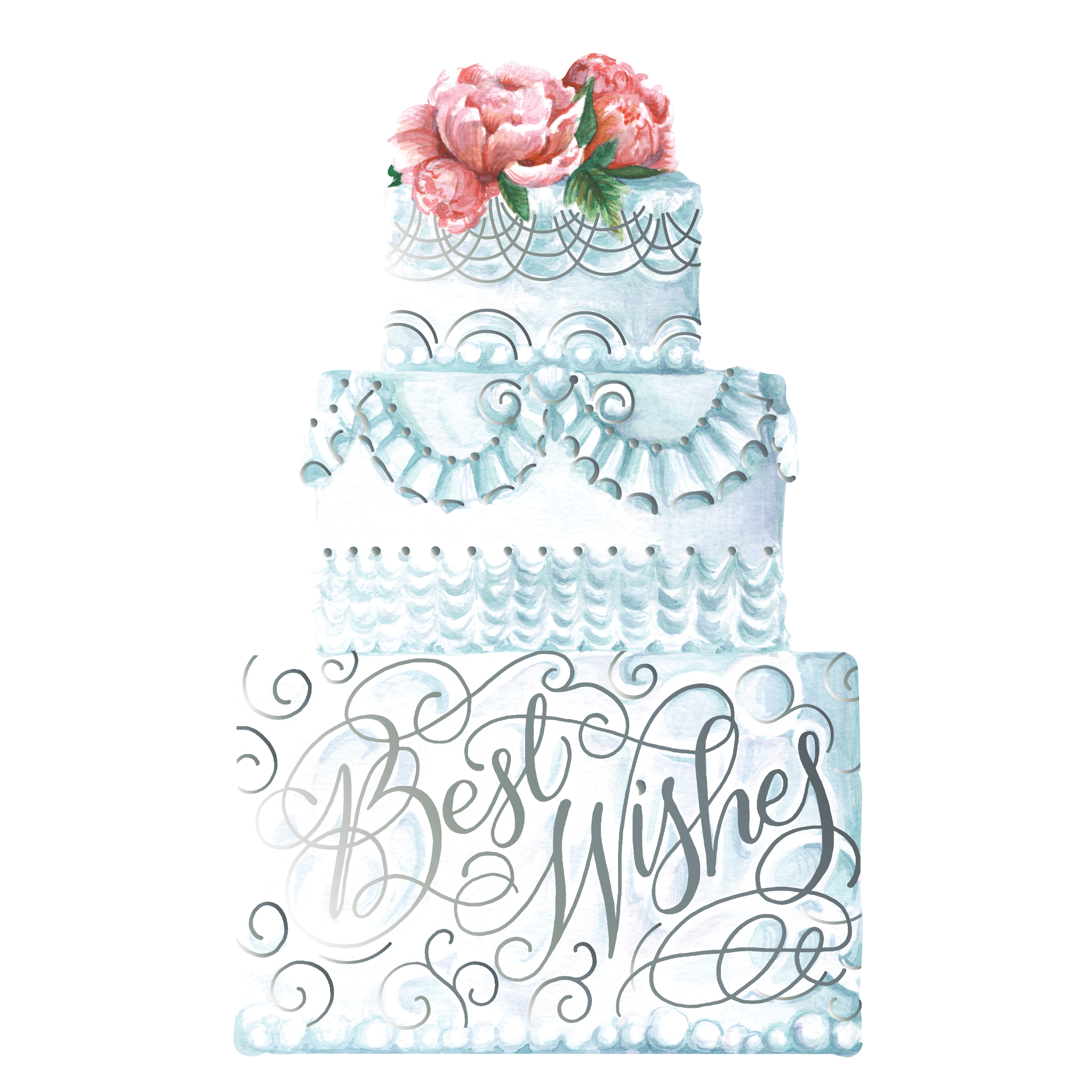 Best Wishes Cake Grand Flat Note