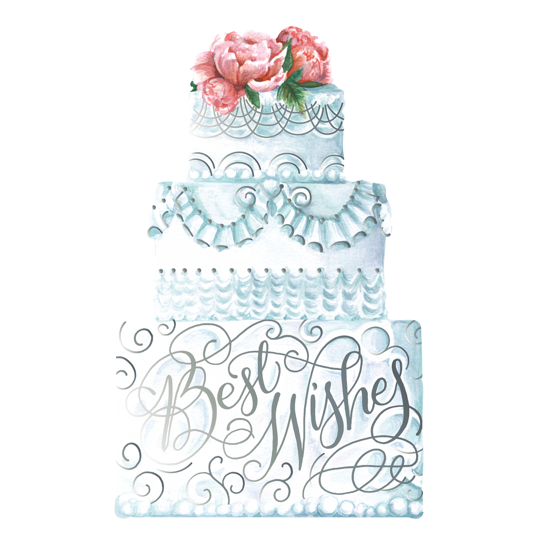 Best Wishes Cake Grand Flat Note