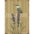 A hummingbird sitting on lavender flowers with the word Hester & Cook, captured in a captivating artwork by David Arms.