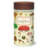 A cylindrical container of a 1000-piece Mushrooms Puzzle featuring various types of mushrooms by Cavallini Papers & Co.