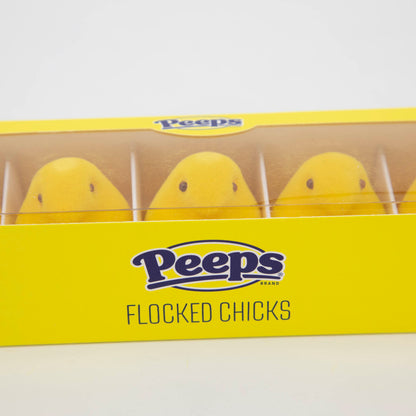 Boxed set of Glitterville Small Flocked PEEPS® Boxed Set of 5 marshmallow candies.