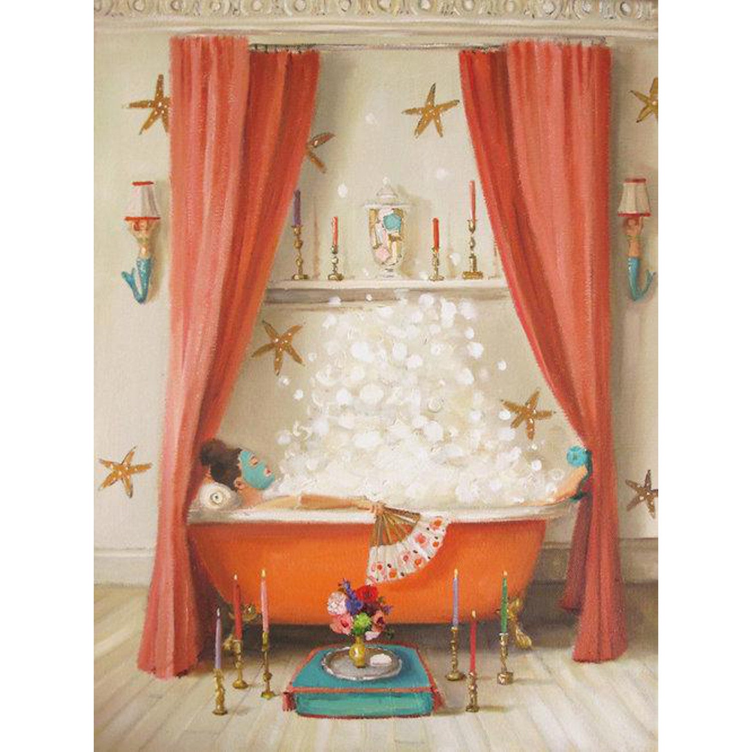 Princess Edwina Takes A Bath Small Art Print