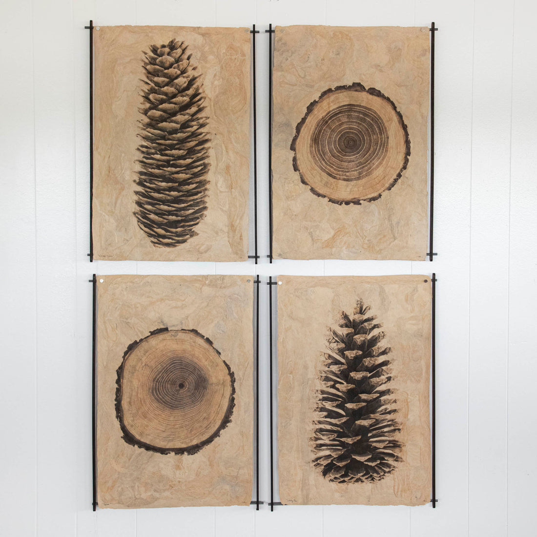 Frameless Wood &amp; Steel Hanger for Amate Sierra Art Prints