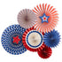 A collection of Stars & Stripes Party Fan Sets from My Mind&