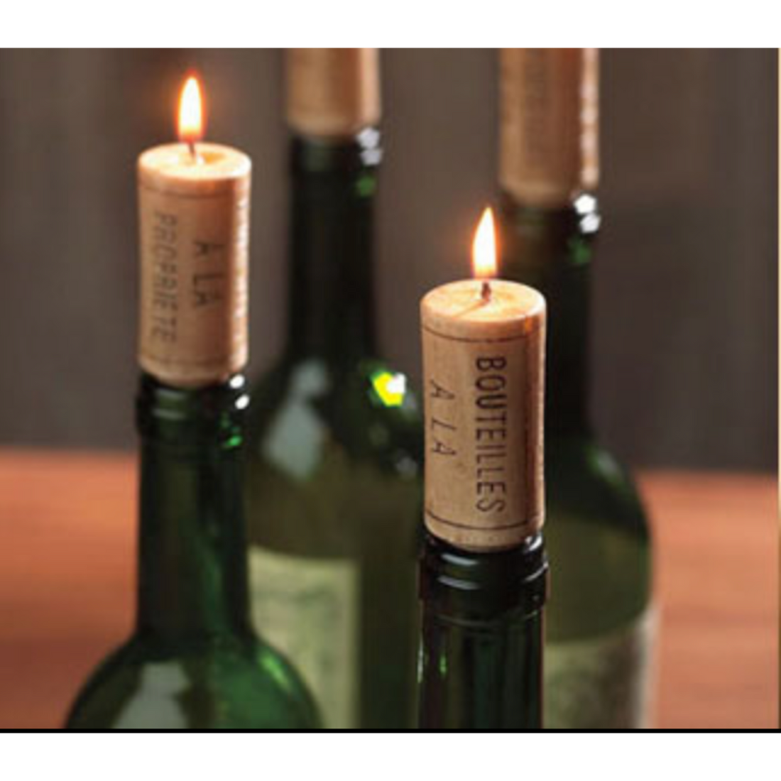 Wine Cork Candle Set of Four