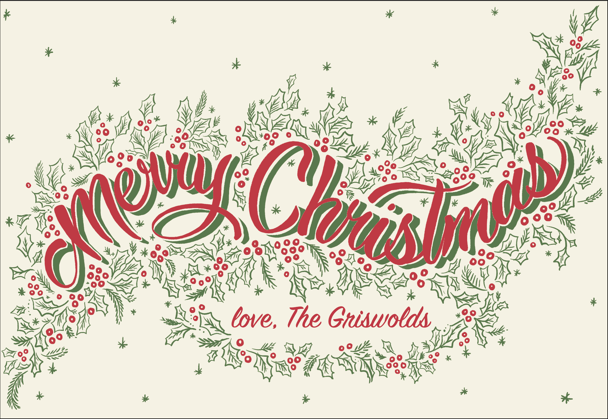 Merry Christmas Personalized Runner