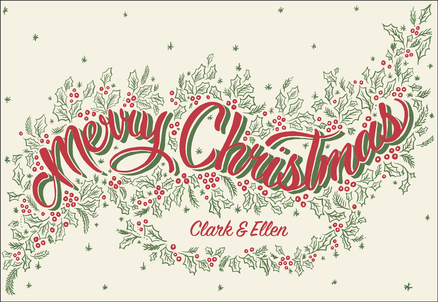 Merry Christmas Personalized Runner