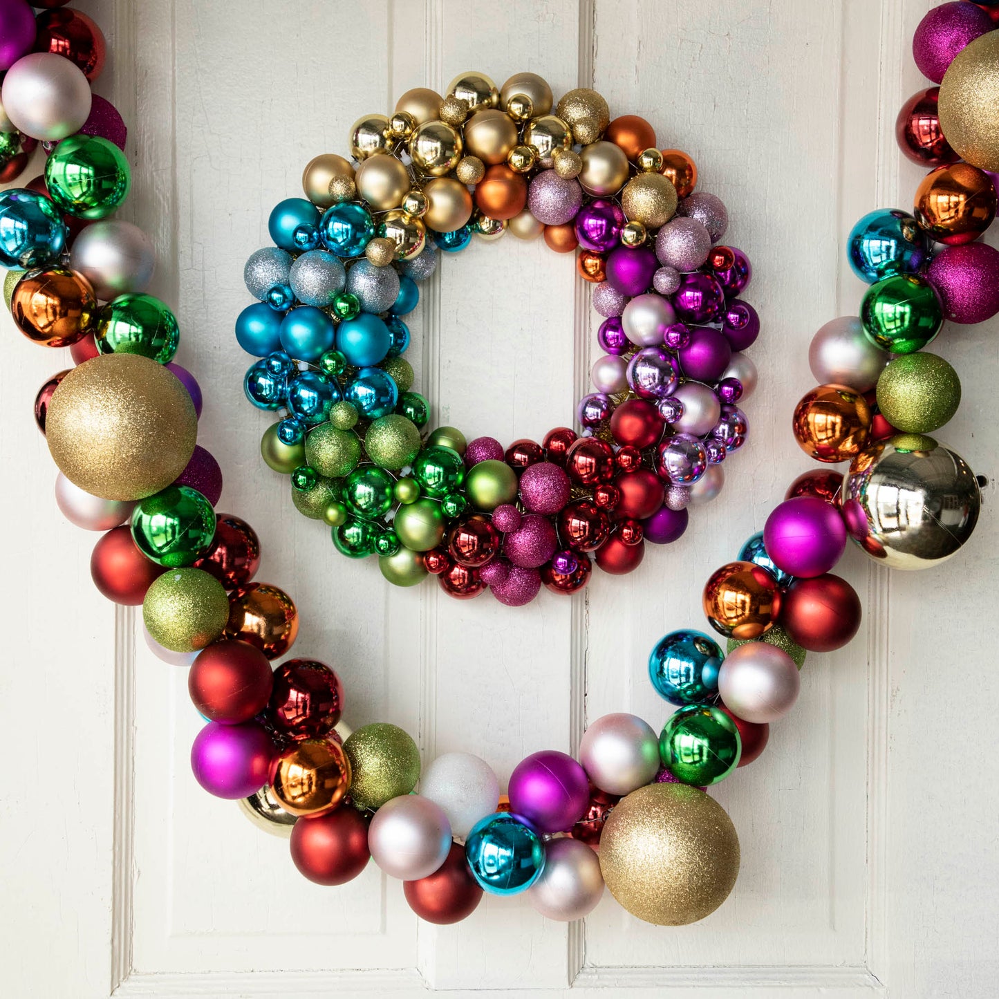Multi Color Collected Ornament Garland