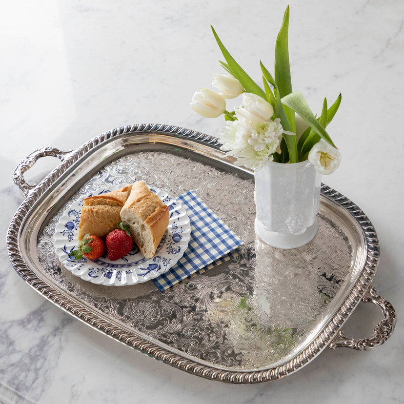 Vintage Silver-Plate Butler's Tray