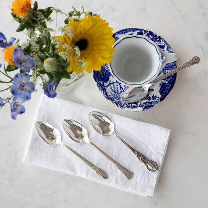 Vintage Silver-Plate Tea Spoon Set of Four