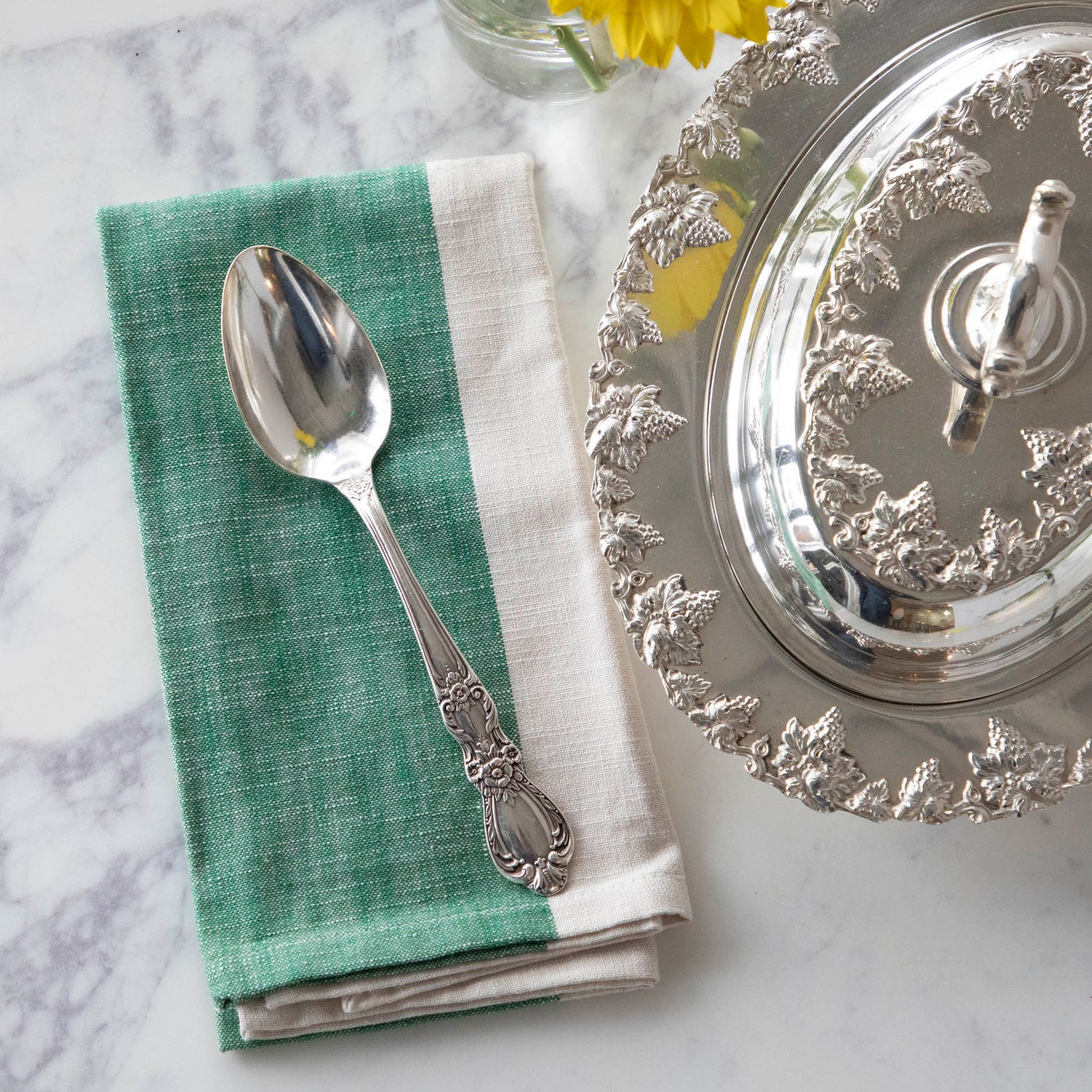 Vintage Silver-Plate Serving Spoon