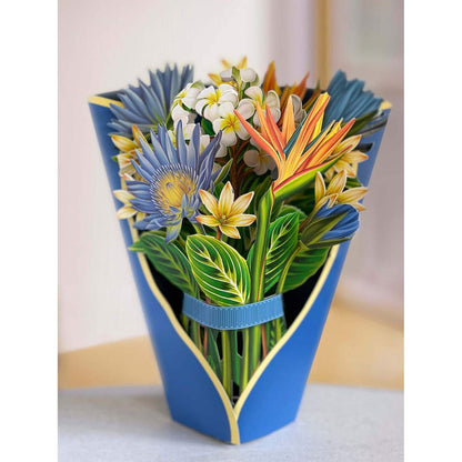 A bunch of Summer Flower Bouquet from Fresh Cut Paper in a vase.