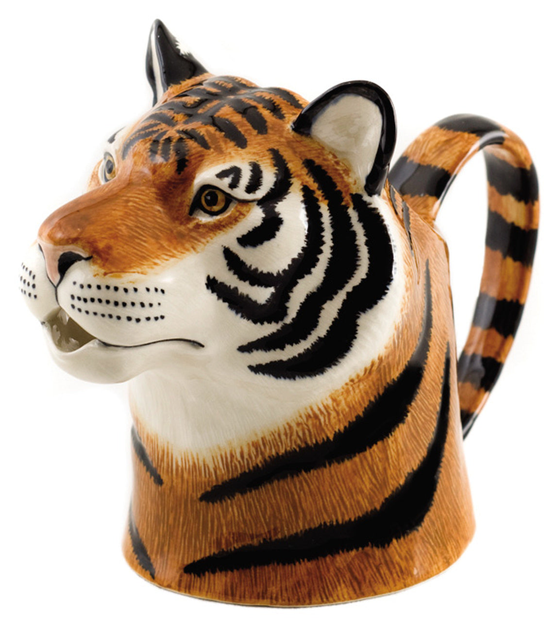 A quirky British brand called Quail presents a Tiger Ceramic mug with a ceramic tiger head.