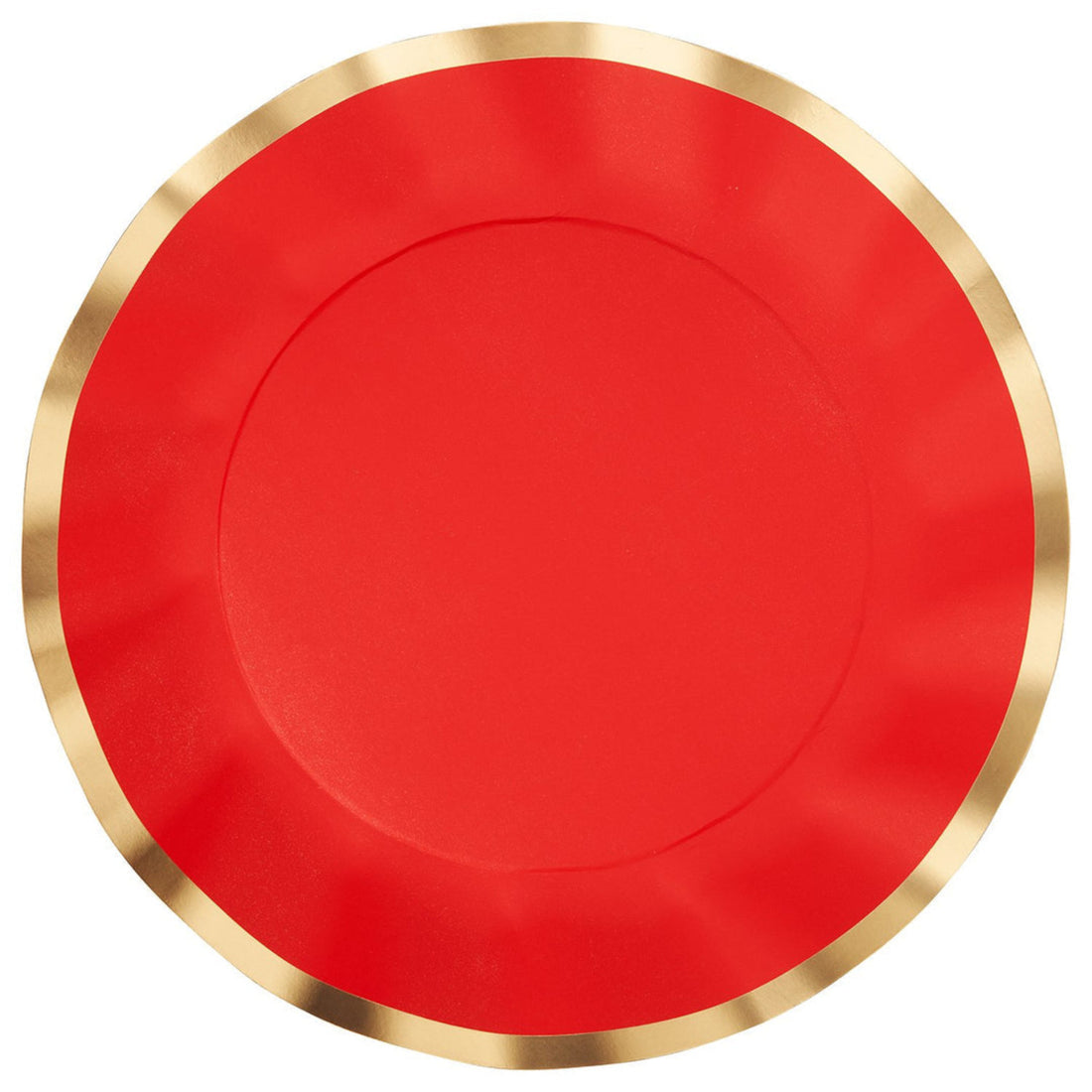 Scarlet Wavy Paper Plates
