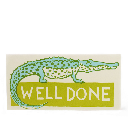 Well Done Crocodile Card