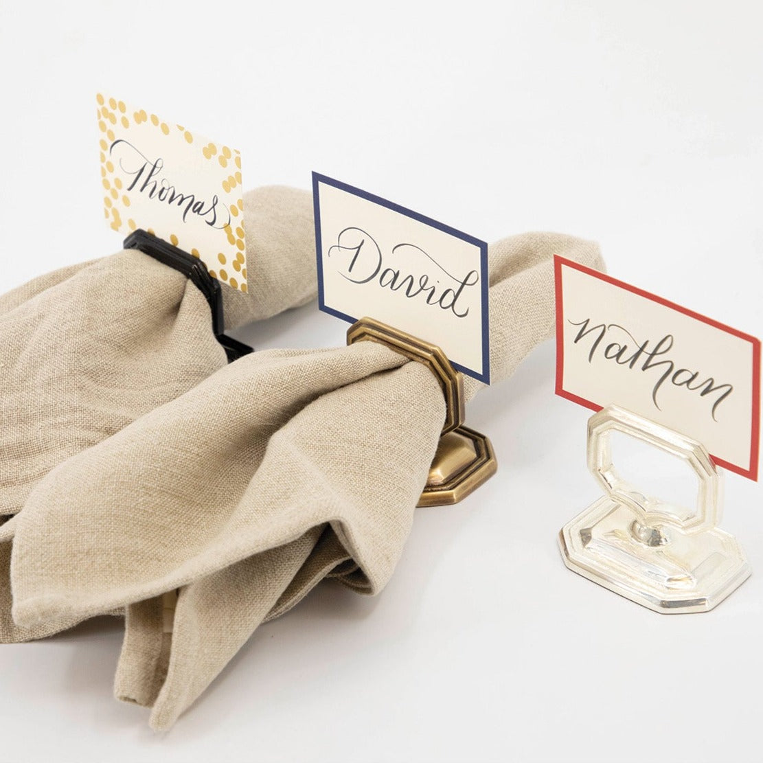 Napkin Ring with Place Card Holder