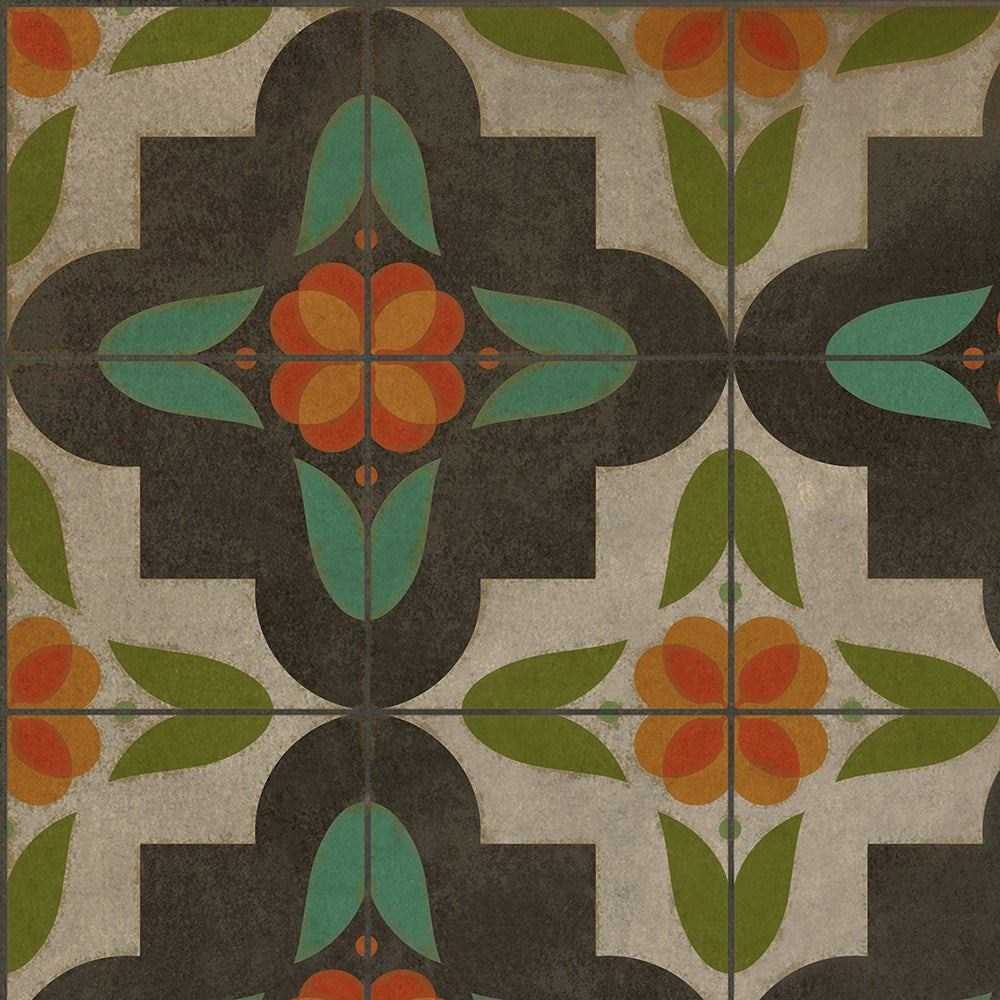 Spicher & Co Pattern 33 Anna's Garden Vinyl Floor Cloth 20x30