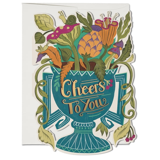 Cheers to You Vase Card