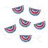Red, white, and blue Hester & Cook patriotic bunting clip art.