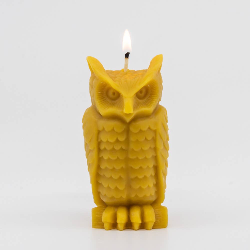 Beeswax Wise Owl Candle