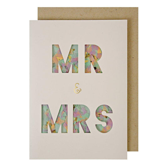 Mr & Mrs Card With Confetti