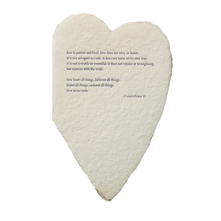 Corinthians Quote Deckled Heart Card