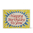 A non-gender specific Red & Yellow Happy Birthday to You Card from Cambridge Imprint with blank inside.