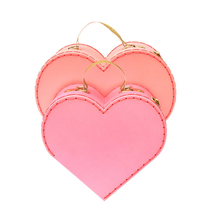 Heart Suitcases, Set of 2