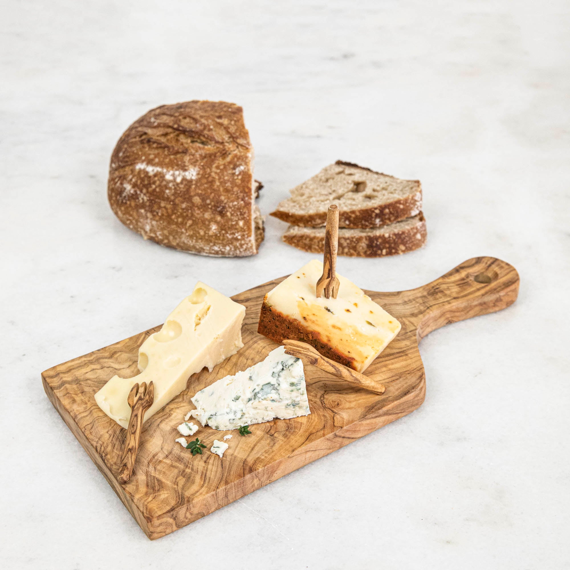 A Natural Olivewood Cheese Board for serving hors d&