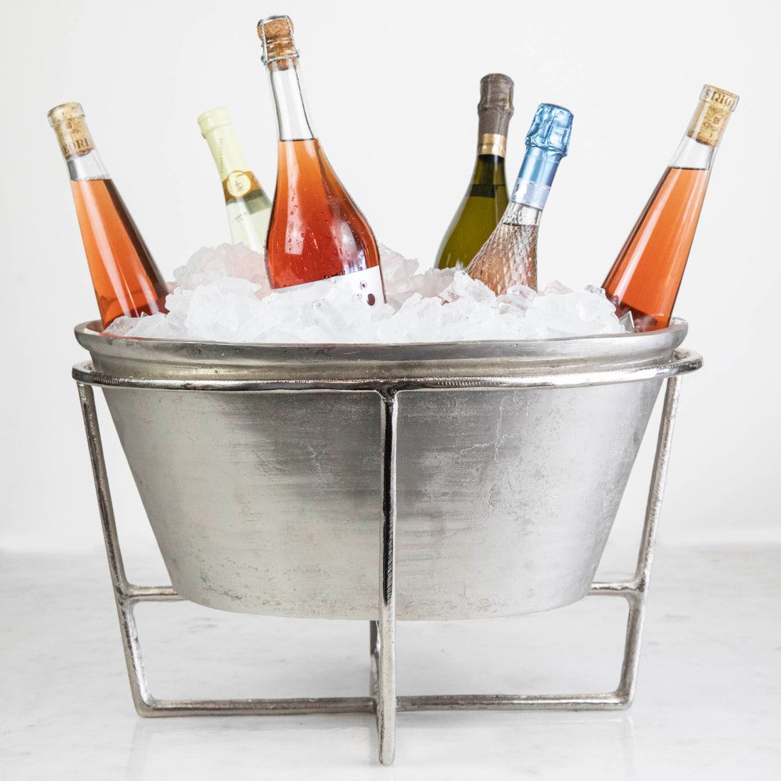 Extra Large Nickel Party Bucket on Stand
