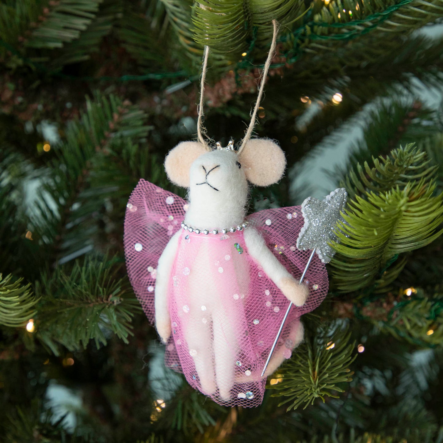Fairy Mouse Felt Ornaments