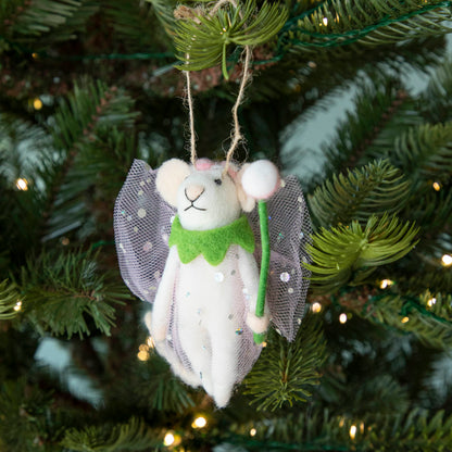 Fairy Mouse Felt Ornaments