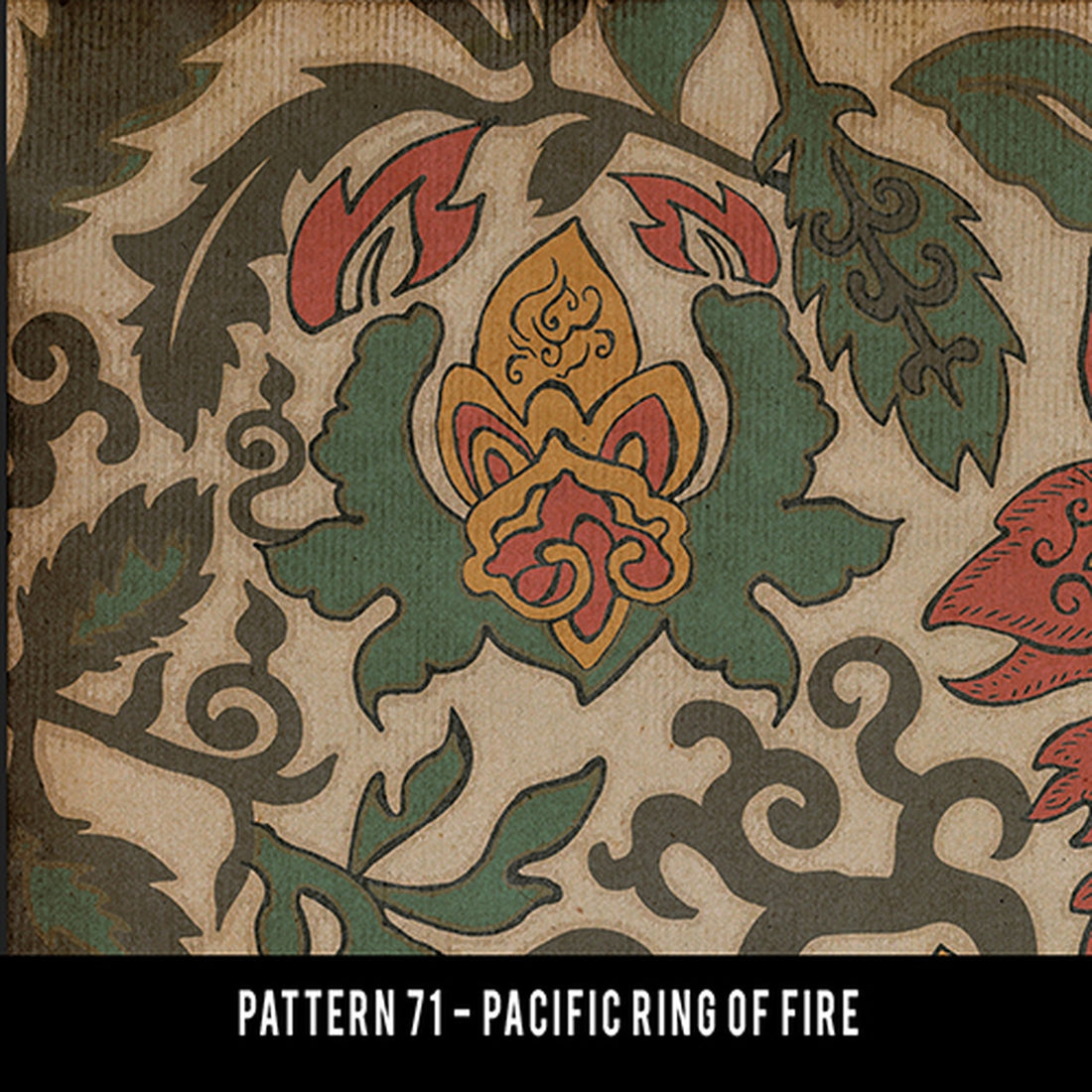 Pacific Ring of Fire Vinyl Rug - Pattern 71