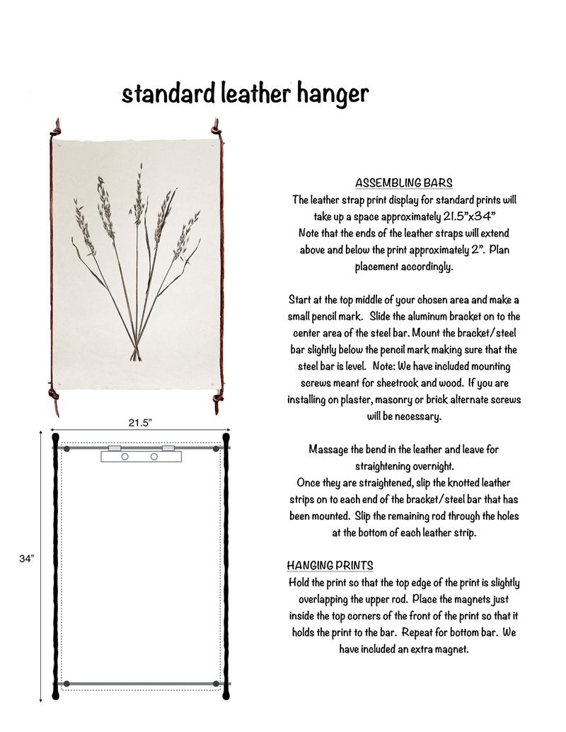 Single Standard Print Leather &amp; Steel Hanger