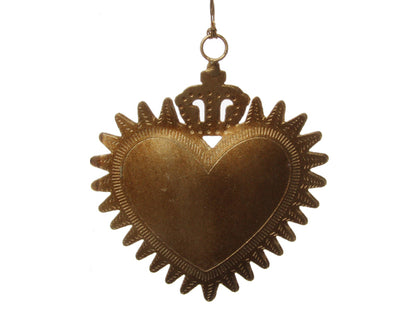 Antiqued Brass Heart Ornament