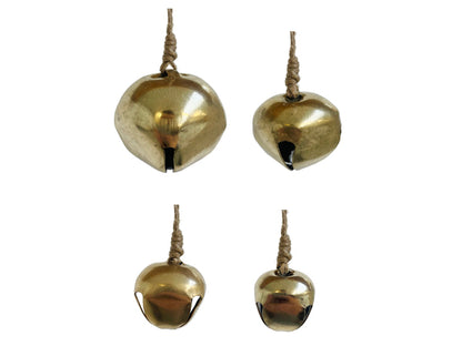 Brass Set of 4 Bell Ornaments