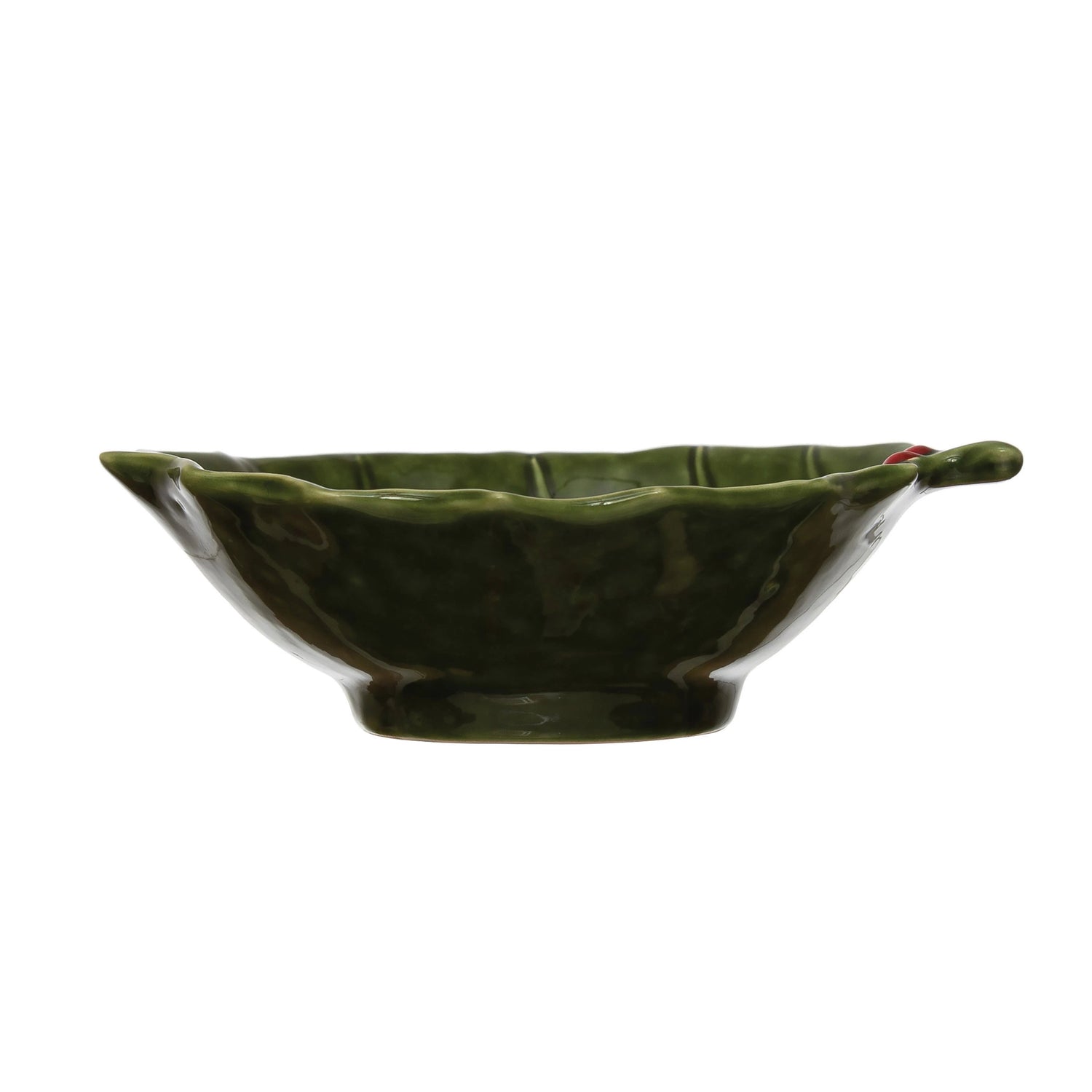 Holly Leaf Stoneware Bowl